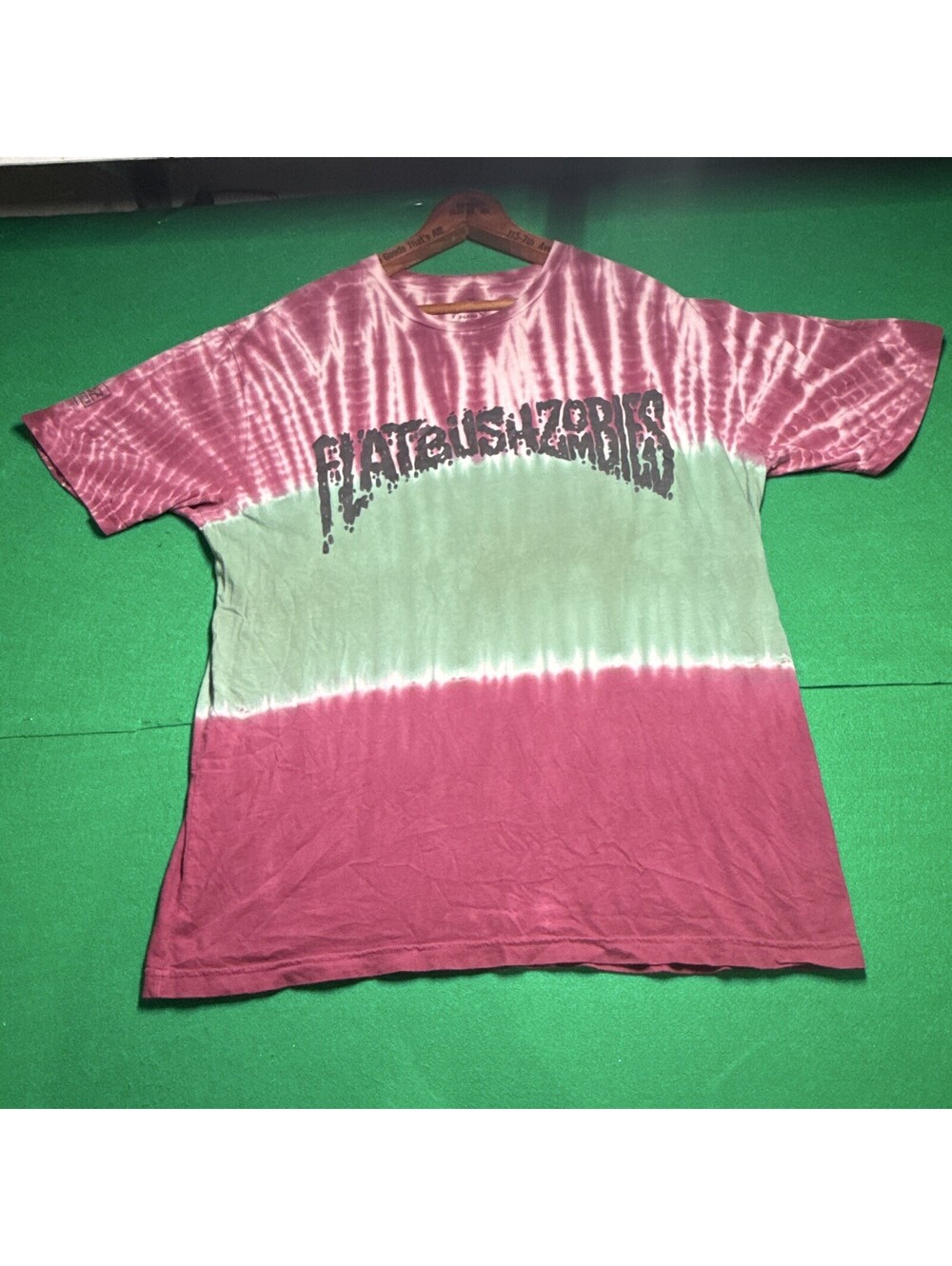 Flatbush Zombies Horizontal Tri-Band Tie Dye T-Shirt Size XL - Rare Band Merch